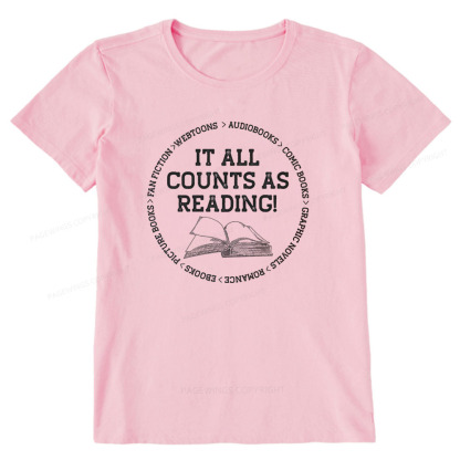 Pagewings It All Counts As Reading Unisex Classic T-shirt