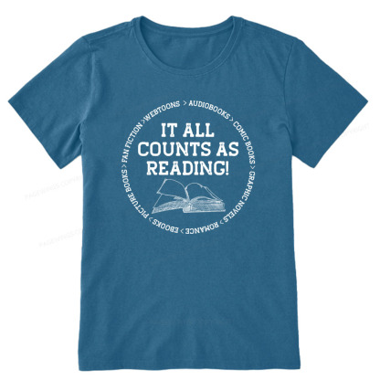 Pagewings It All Counts As Reading Unisex Classic T-shirt