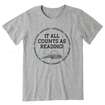 Pagewings It All Counts As Reading Unisex Classic T-shirt