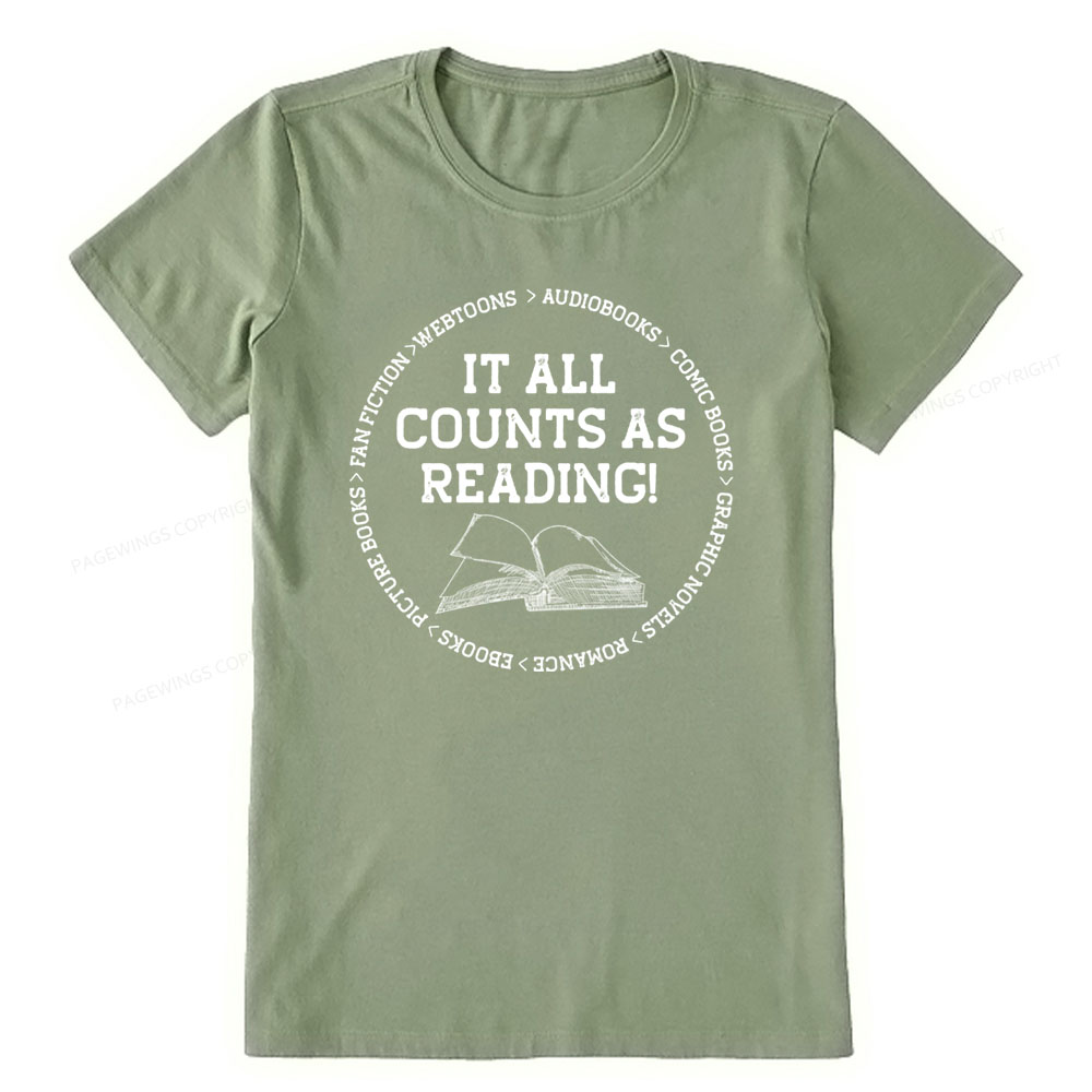 Pagewings It All Counts As Reading Unisex Classic T-shirt