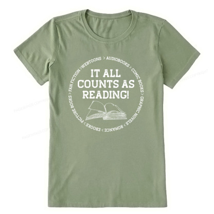 Pagewings It All Counts As Reading Unisex Classic T-shirt