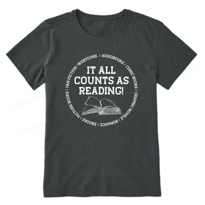 Pagewings It All Counts As Reading Unisex Classic T-shirt
