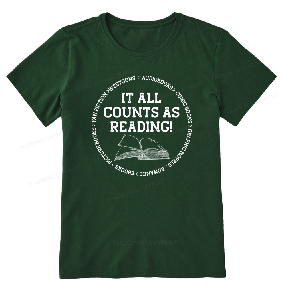 Pagewings It All Counts As Reading Unisex Classic T-shirt