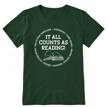 Pagewings It All Counts As Reading Unisex Classic T-shirt