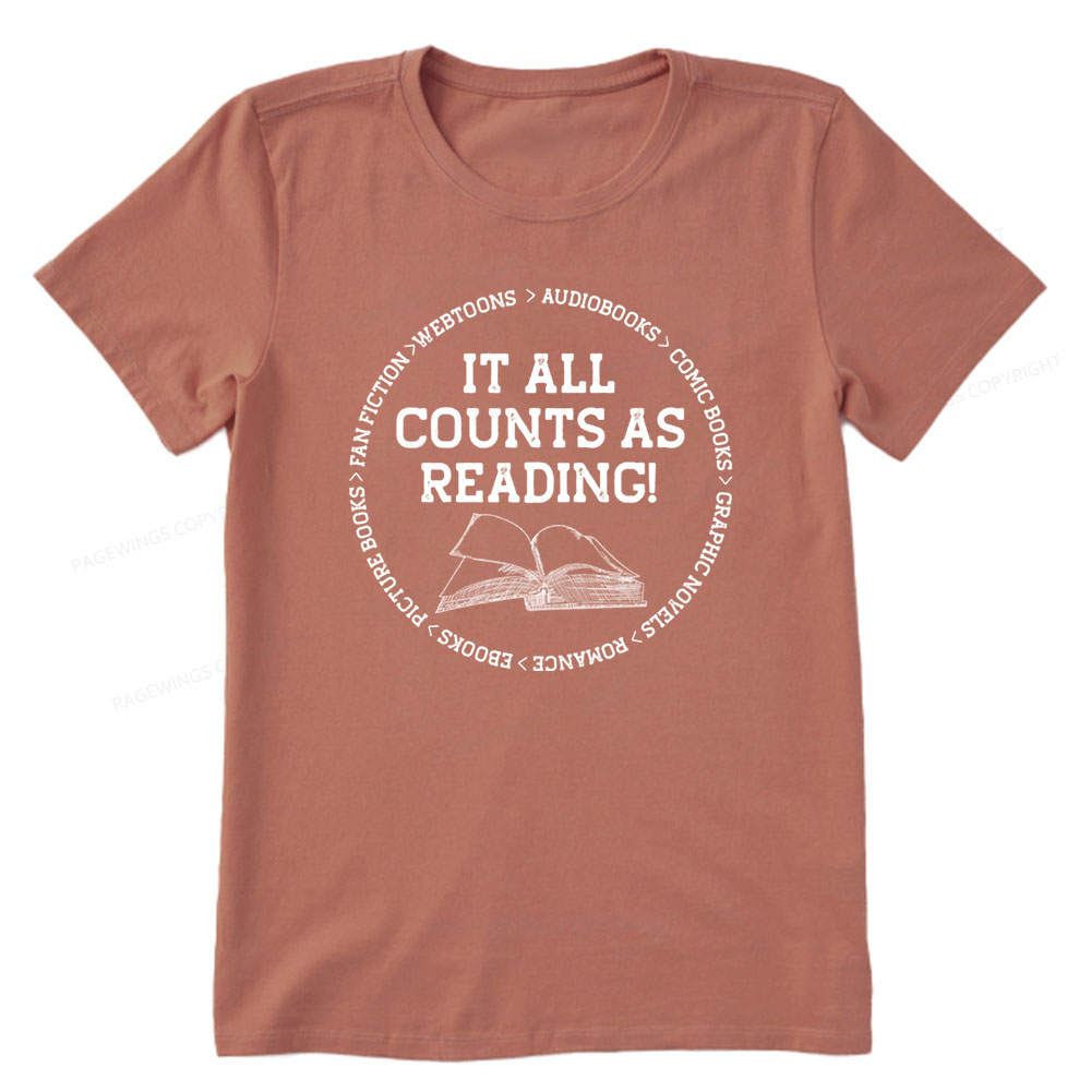 Pagewings It All Counts As Reading Unisex Classic T-shirt
