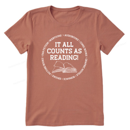 Pagewings It All Counts As Reading Unisex Classic T-shirt