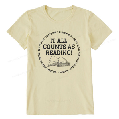 Pagewings It All Counts As Reading Unisex Classic T-shirt
