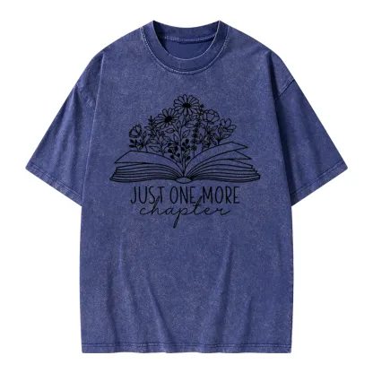 Pagewings Just One More Chapter Unisex Washed T-shirt