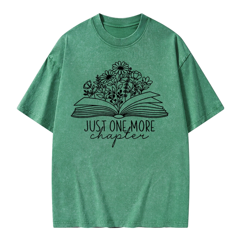 Pagewings Just One More Chapter Unisex Washed T-shirt