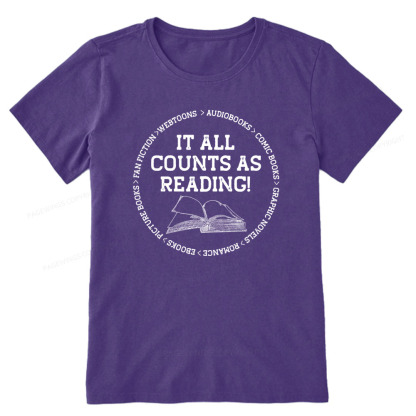 Pagewings It All Counts As Reading Unisex Classic T-shirt
