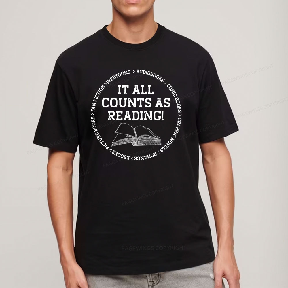 Pagewings It All Counts As Reading Unisex Classic T-shirt