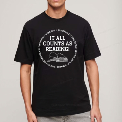 Pagewings It All Counts As Reading Unisex Classic T-shirt