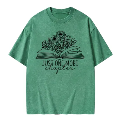 Pagewings Just One More Chapter Unisex Washed T-shirt