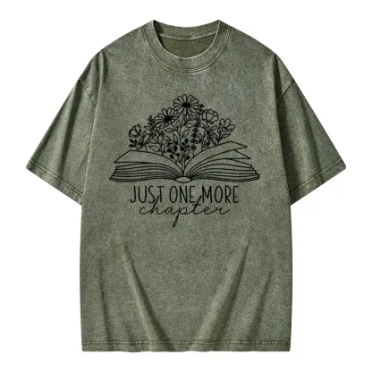 Pagewings Just One More Chapter Unisex Washed T-shirt