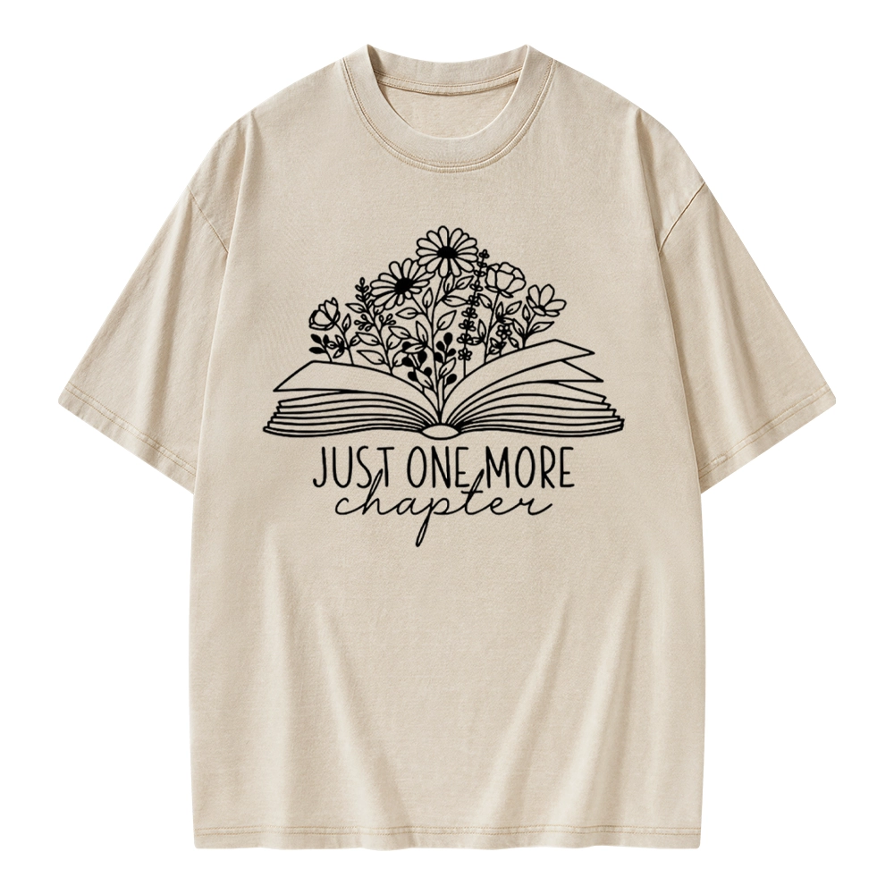 Pagewings Just One More Chapter Unisex Washed T-shirt