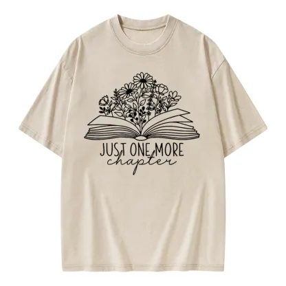 Pagewings Just One More Chapter Unisex Washed T-shirt