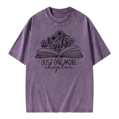 Pagewings Just One More Chapter Unisex Washed T-shirt