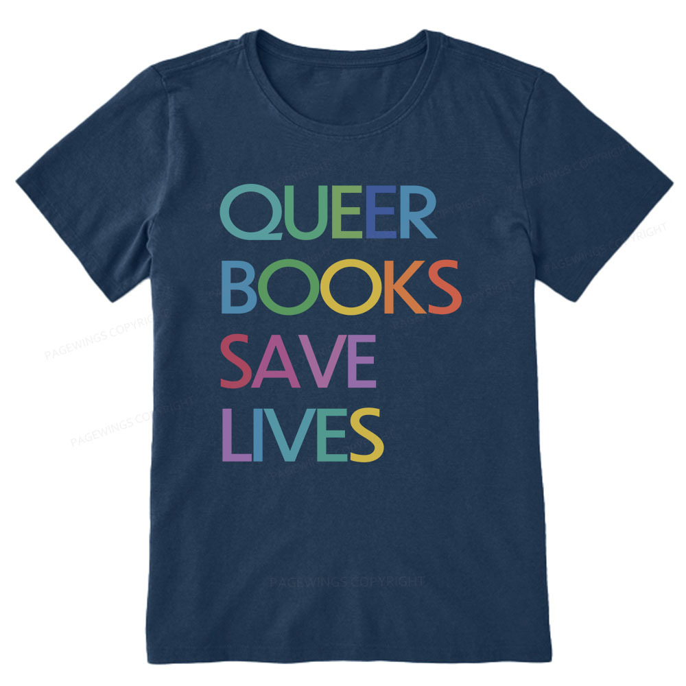 Pagewings Queer Books Save Lives Unisex Classic T-shirt