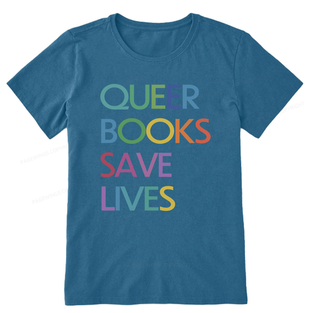 Pagewings Queer Books Save Lives Unisex Classic T-shirt