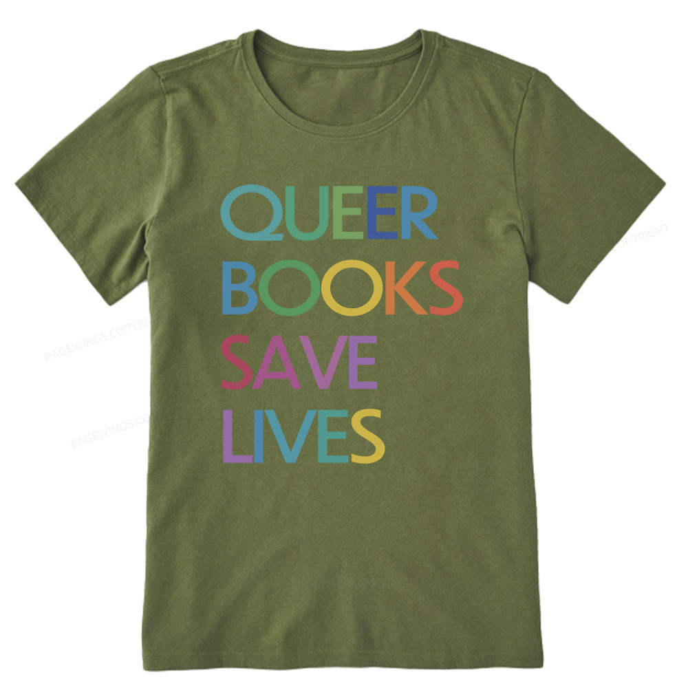 Pagewings Queer Books Save Lives Unisex Classic T-shirt