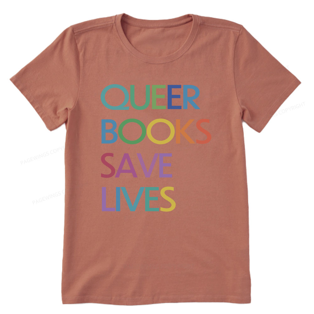 Pagewings Queer Books Save Lives Unisex Classic T-shirt