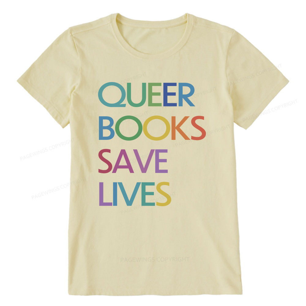 Pagewings Queer Books Save Lives Unisex Classic T-shirt