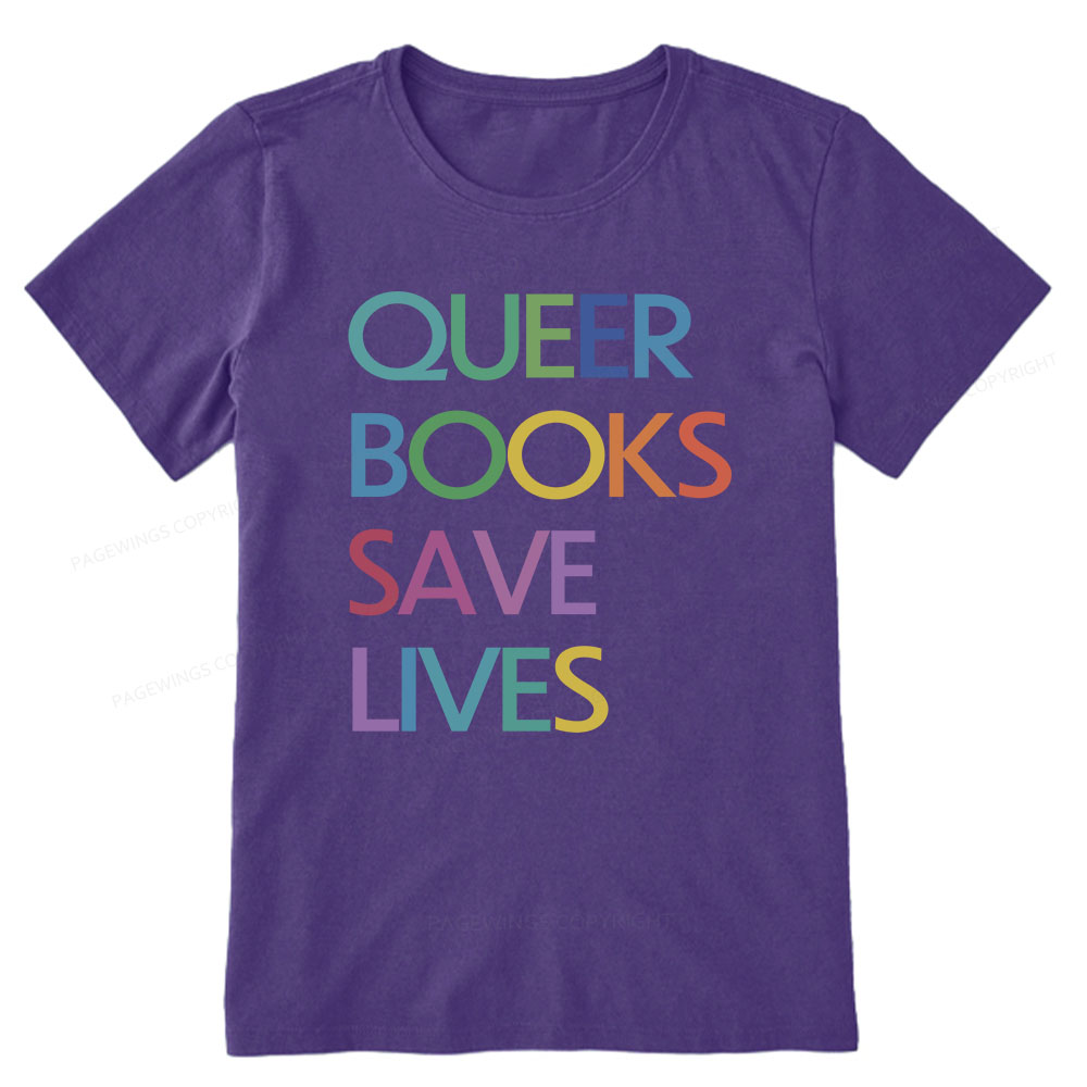 Pagewings Queer Books Save Lives Unisex Classic T-shirt