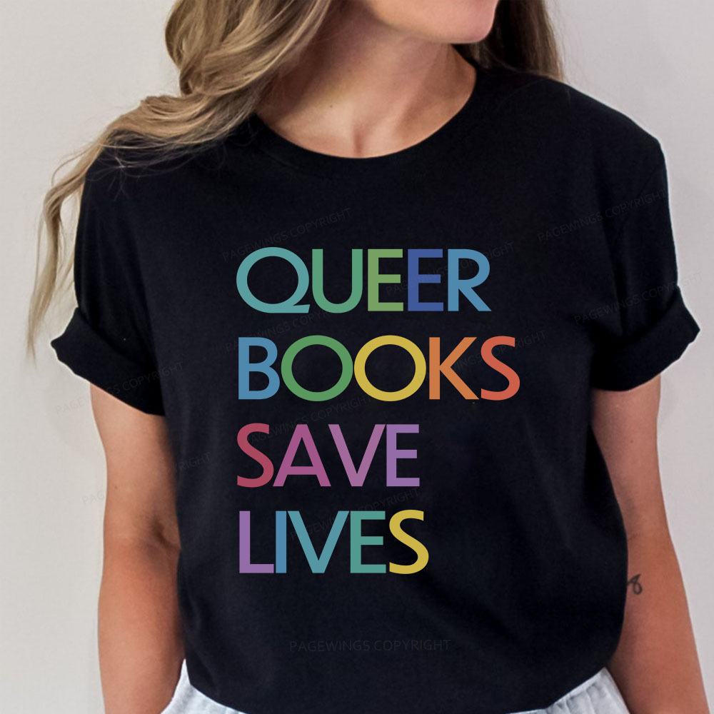 Pagewings Queer Books Save Lives Unisex Classic T-shirt