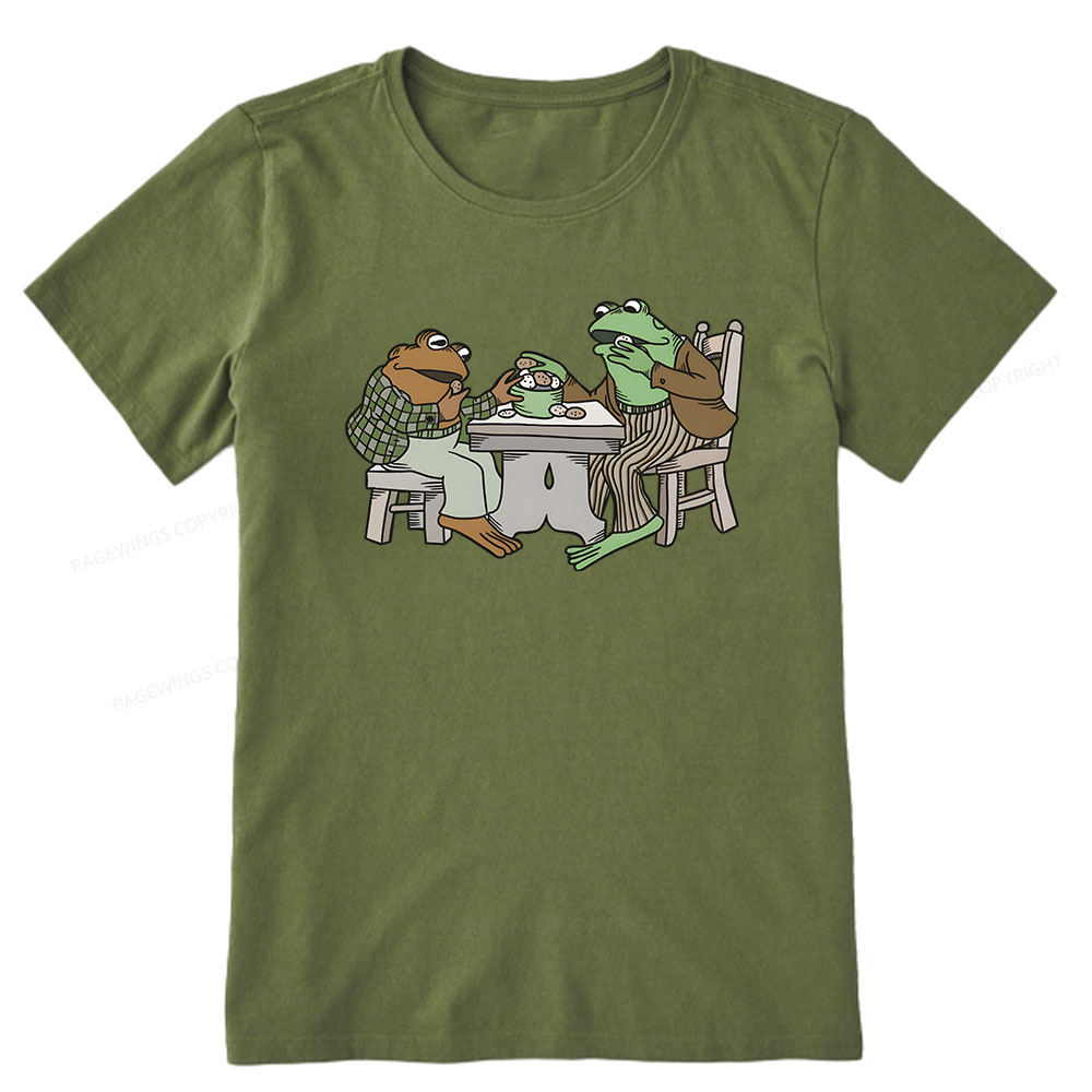 Pagewings Frog & Toad Eat Cookies <3 Unisex Classic T-shirt