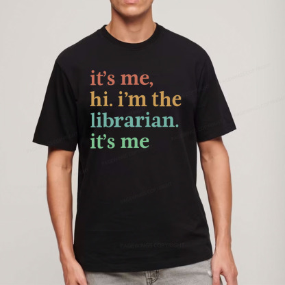 Pagewings It's Me Hi I'm The Librarian It's Me Unisex Classic T-shirt