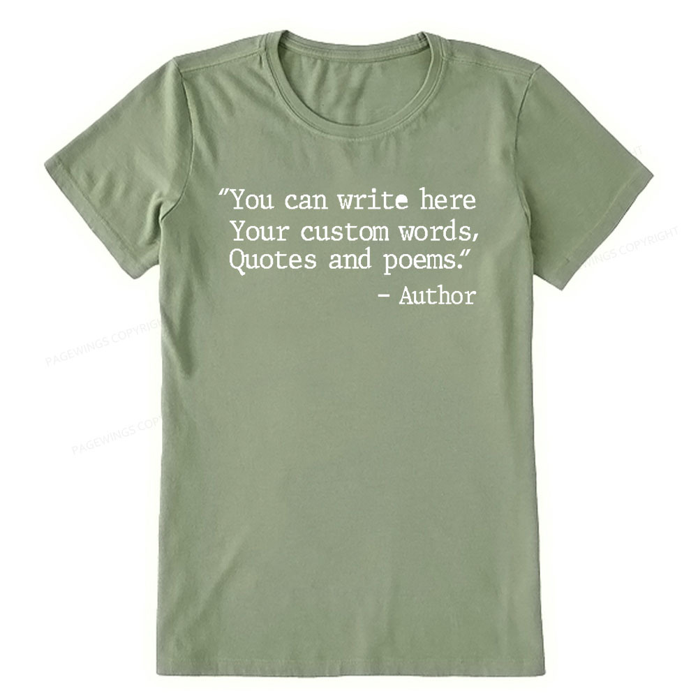 Pagewings Personalized Quote Unisex Classic T-shirt