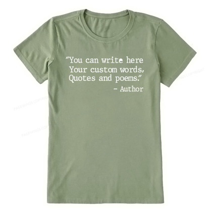 Pagewings Personalized Quote Unisex Classic T-shirt