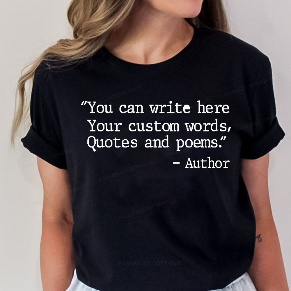 Pagewings Personalized Quote Unisex Classic T-shirt