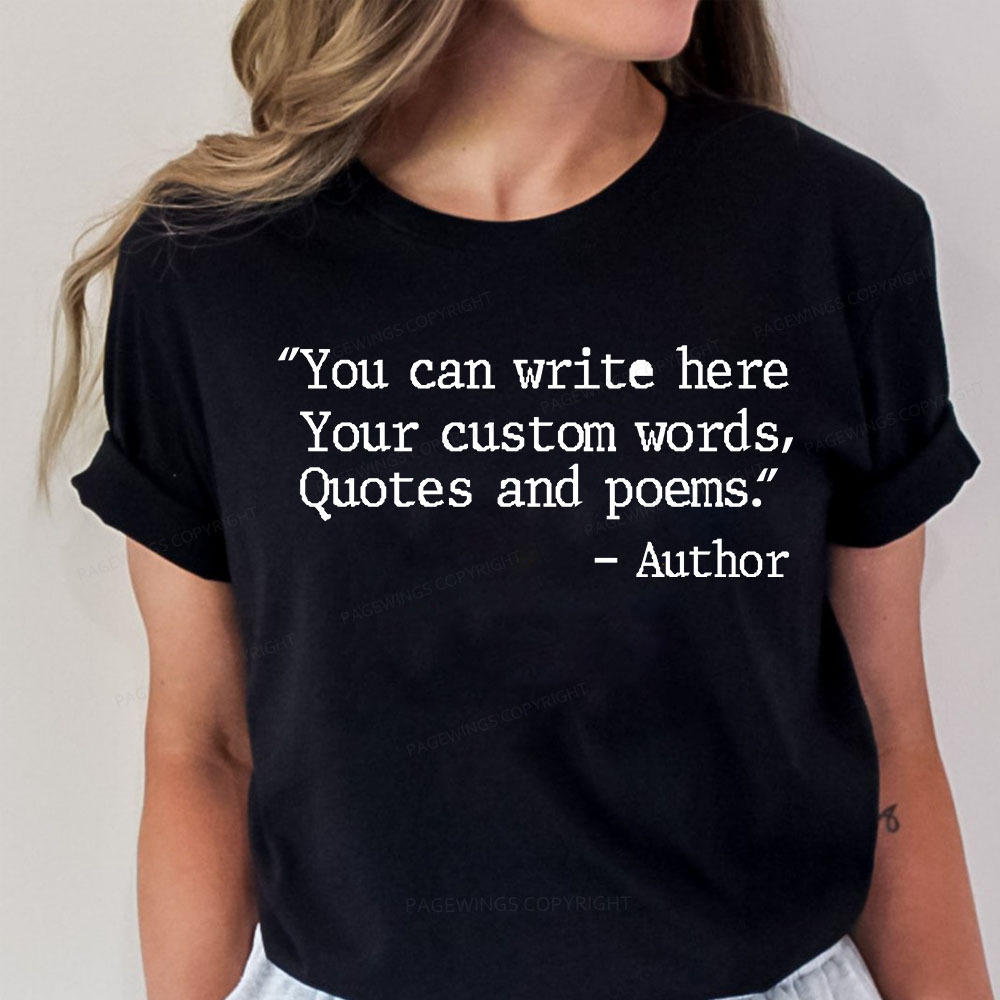 Pagewings Personalized Quote Unisex Classic T-shirt