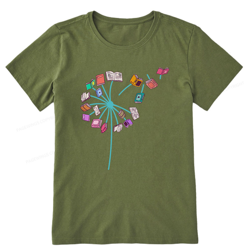 Pagewings Book lover Book flower Reading Fans Unisex Classic T-shirt