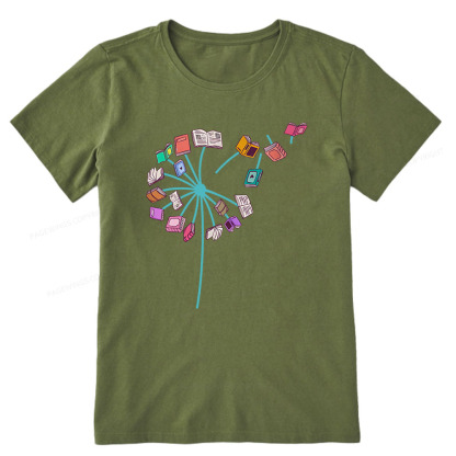 Pagewings Book lover Book flower Reading Fans Unisex Classic T-shirt