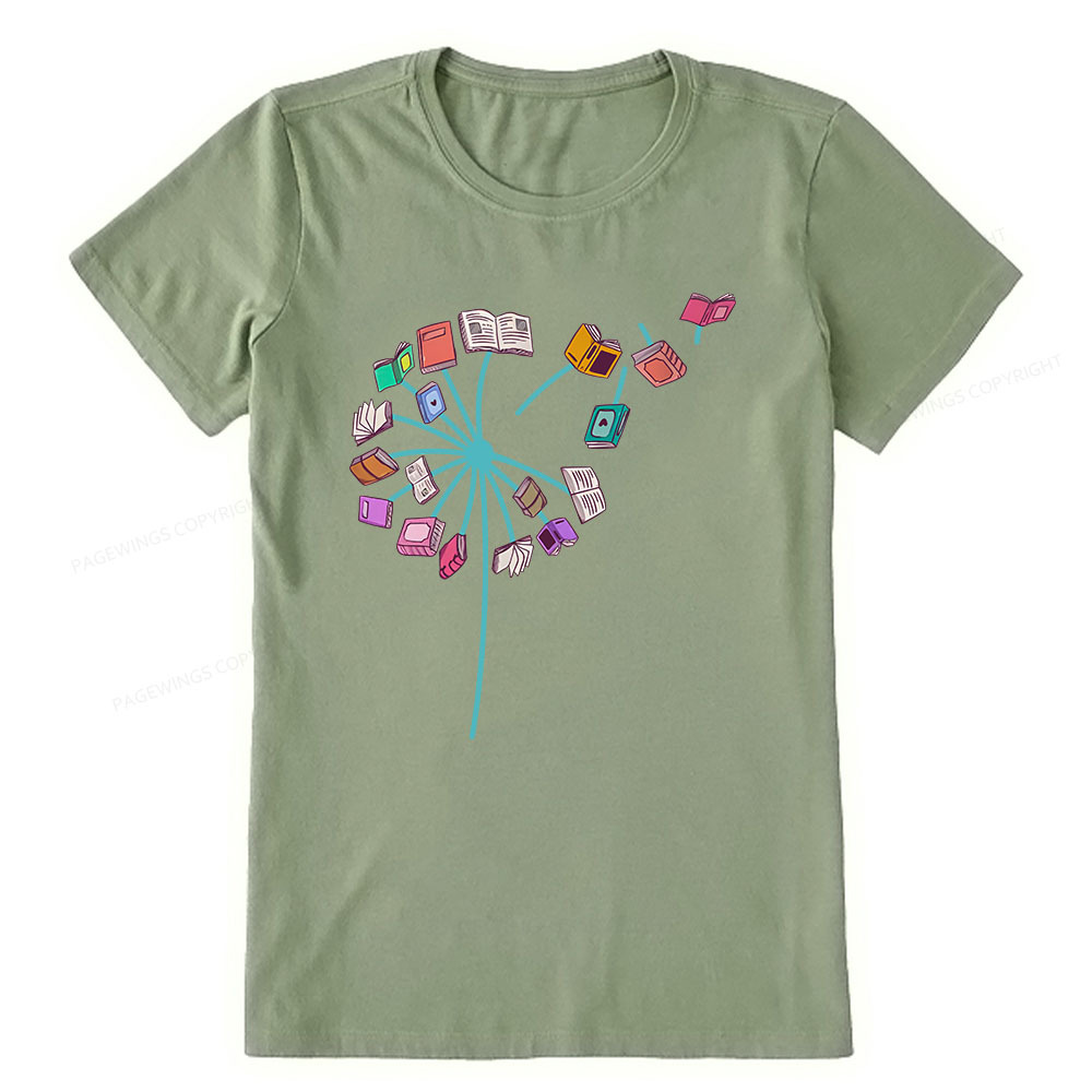 Pagewings Book lover Book flower Reading Fans Unisex Classic T-shirt