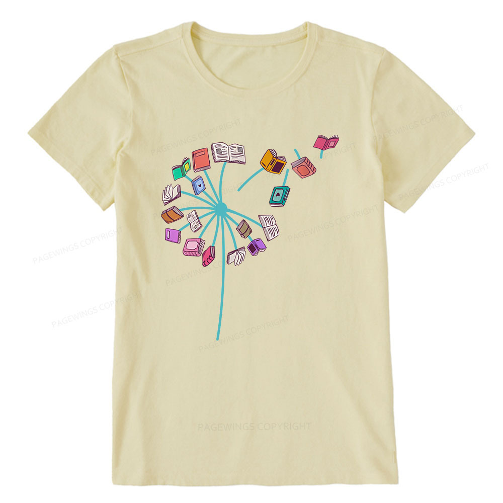 Pagewings Book lover Book flower Reading Fans Unisex Classic T-shirt