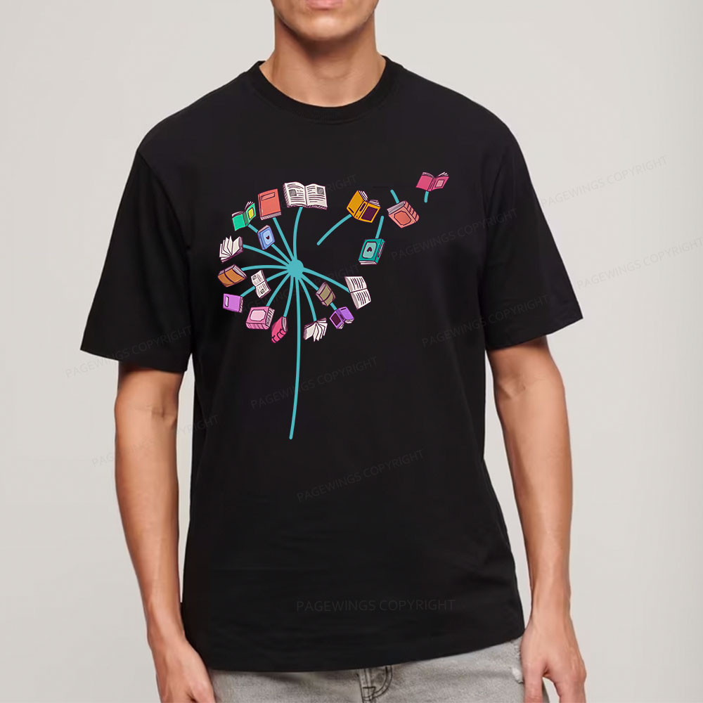 Pagewings Book lover Book flower Reading Fans Unisex Classic T-shirt
