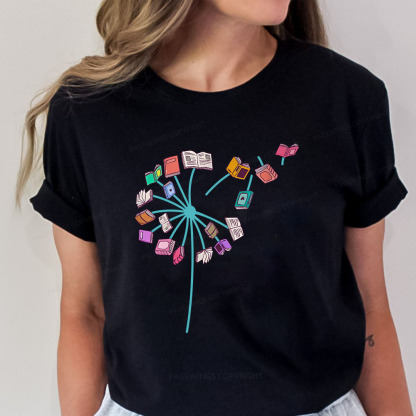 Pagewings Book lover Book flower Reading Fans Unisex Classic T-shirt