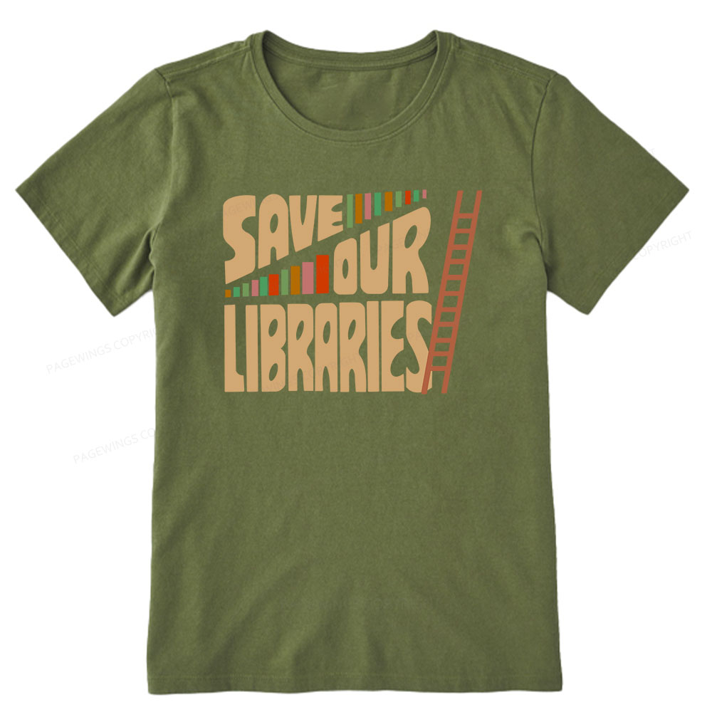 Pagewings Save Our Librarys For Keeping Reading Unisex Classic T-shirt