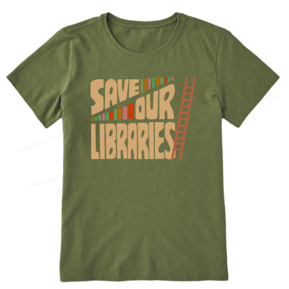 Pagewings Save Our Librarys For Keeping Reading Unisex Classic T-shirt