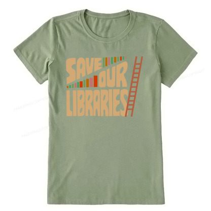 Pagewings Save Our Librarys For Keeping Reading Unisex Classic T-shirt