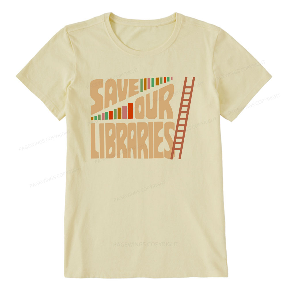 Pagewings Save Our Librarys For Keeping Reading Unisex Classic T-shirt