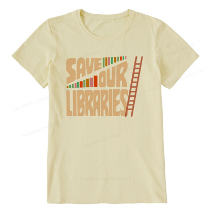 Pagewings Save Our Librarys For Keeping Reading Unisex Classic T-shirt