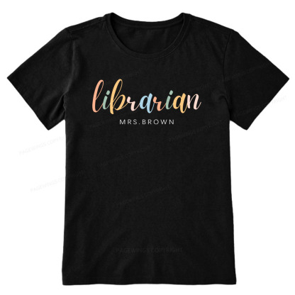 Pagewings Personalized Gift for Librarian Unisex Classic T-shirt