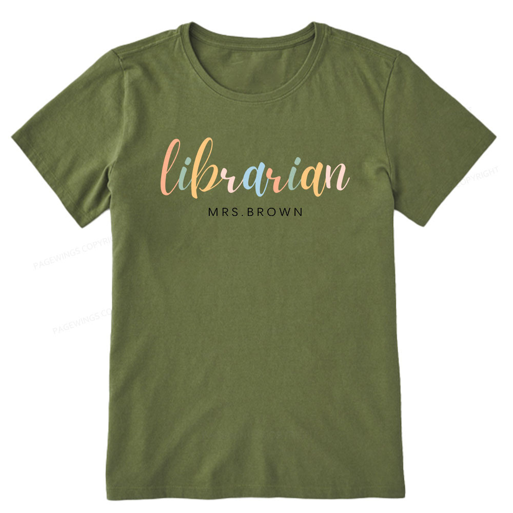 Pagewings Personalized Gift for Librarian Unisex Classic T-shirt