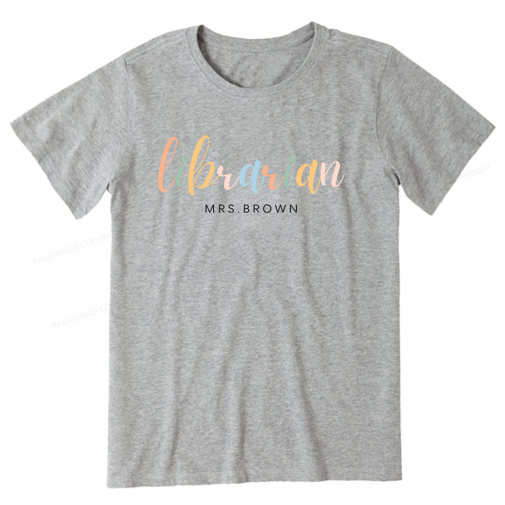 Pagewings Personalized Gift for Librarian Unisex Classic T-shirt