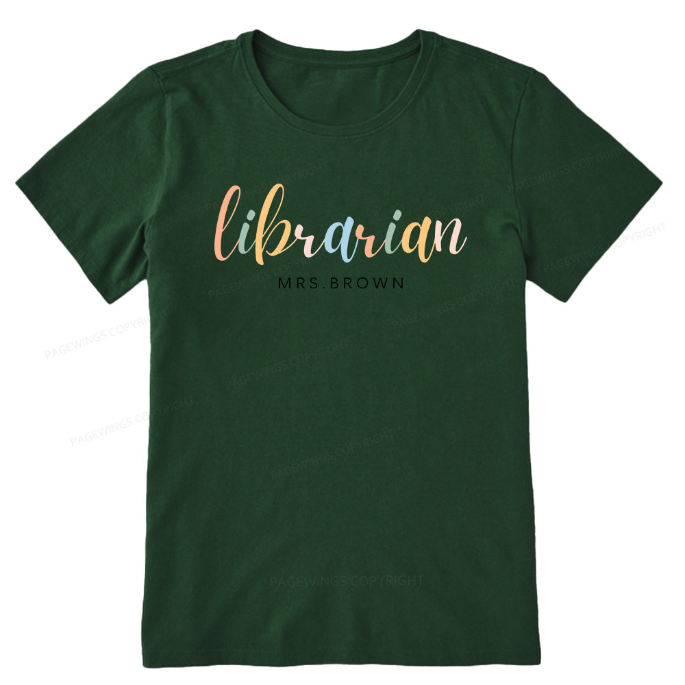 Pagewings Personalized Gift for Librarian Unisex Classic T-shirt
