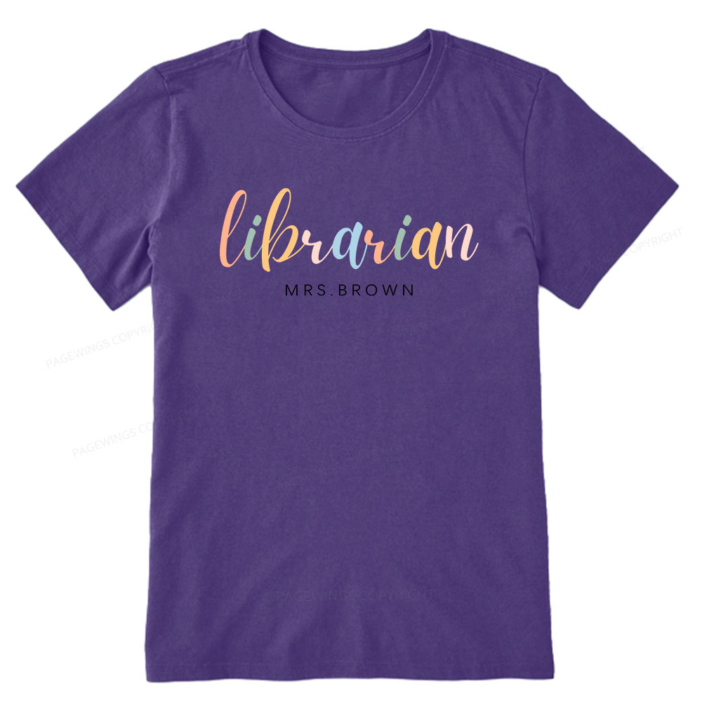 Pagewings Personalized Gift for Librarian Unisex Classic T-shirt